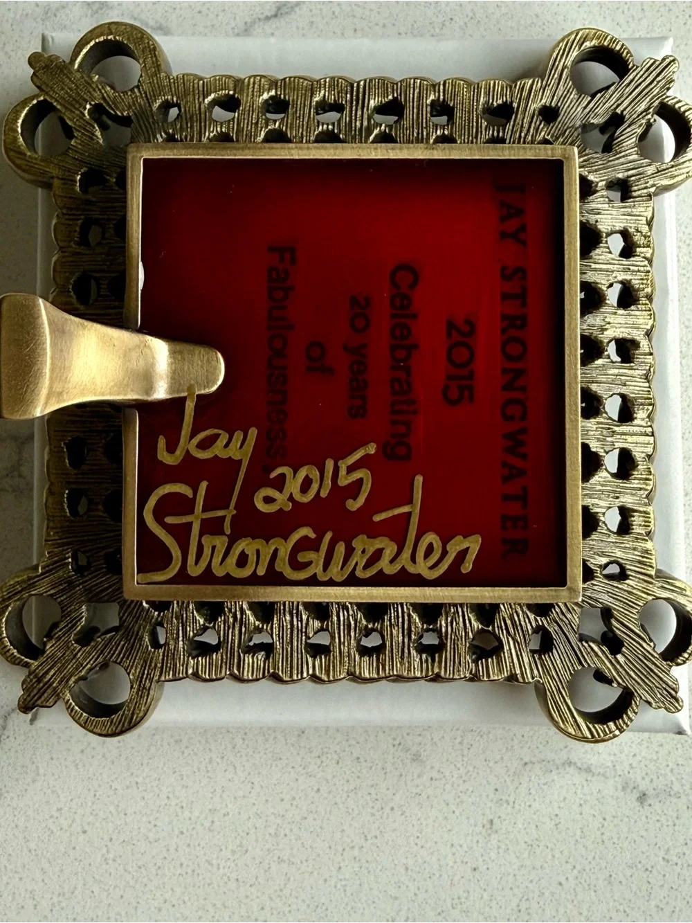 RARE Jay Strongwater 20th Anniversary “Jay’s First Frame” 3×3✨